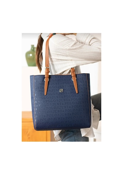 Just Polo Kadın Yeni Sezon Büyük Boy 3 Bölmeli El Çantası 234067mh Camel Lacivert 27093600