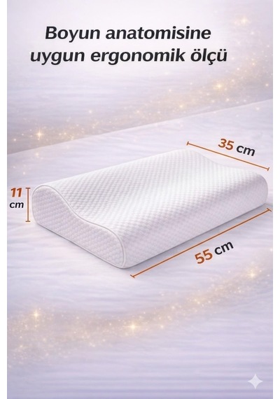 Ortopedik Boyun Yastığı Visco Boyun Düzleşmesi Ve Hassasiyetsı İçin Ergonomik Yastık Genel