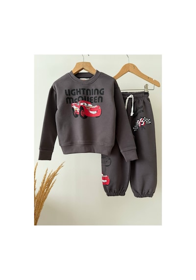 Poala Kids Mcqueen Baskılı Eşofman Takımı Gri