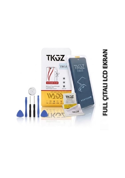 Tkgz - Tecno Spark 40c Uyumlu Lcd Ekran Dokunmatik Wandey Servis Lcd Full Çıtalı + Tamir Kiti