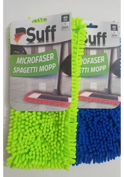 Suff 2 Adet Nemli Ve Kuru Makarna Mop Ucu Mikrofiber Paspas Yedeği 60 Cm