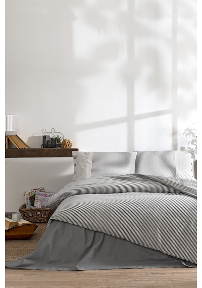 Özdilek Natural Line Battal Boy Nevresim Takımı Gri