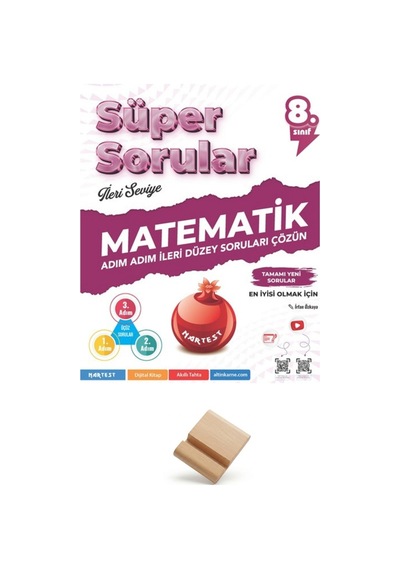 Nartest Lgs 8. Sınıf Süper Sorular Matematik Soru Bankası + Telefon Standı