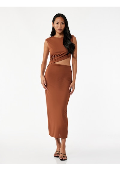Koton Kolsuz Drapeli Pencere Detaylı Bisiklet Yaka Uzun Bodycon Elbise Kahverengi 6wak80036fk Kahve Koton Kolsuz Drapeli Pencere Detaylı Bisiklet Yaka Uzun Bodycon Elbise Kahverengi 6wak80036fk Kahve