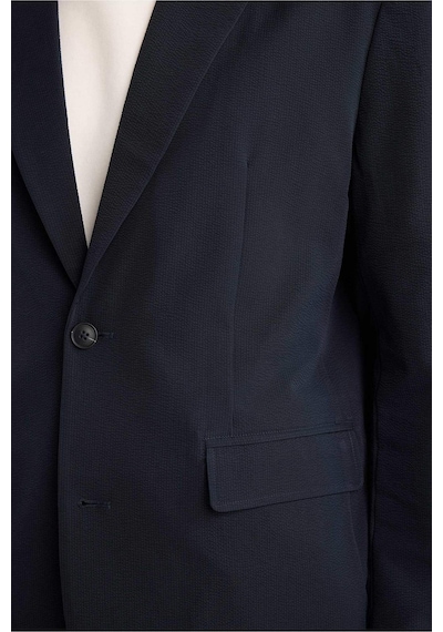 Defacto Modern Fıt Krinkıl Blazer Ceket F9819ax26spnv253 Lacivert-nv253