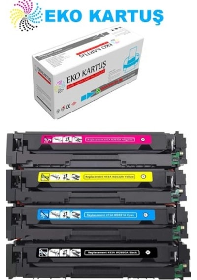 Eko Kartuş Hp Color Laserjet Pro M479DW (CF415-W2030A) -CRG055 Set (Chipsiz) Uyumlu Toner