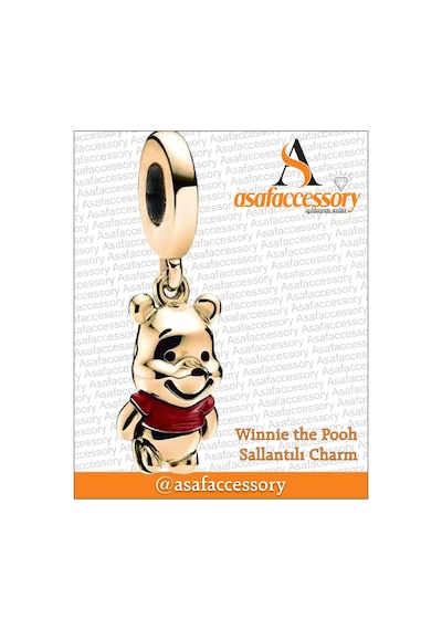 Winnie The Pooh Sallantılı Charm Gümüş