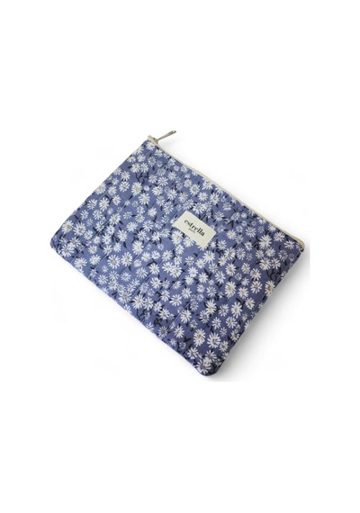 Estrella Paris Bloom Portföy & Clutch El Çantası Tablet Çantası Makyaj Çantası Papatya Mavi 25 X 19 Cm Diğer