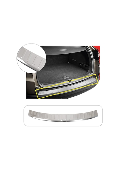 Renault Megane 3 Sw Uyumlu 2008-2016 Krom Arka Tampon Üstü Koruma Paslanmaz Çelik