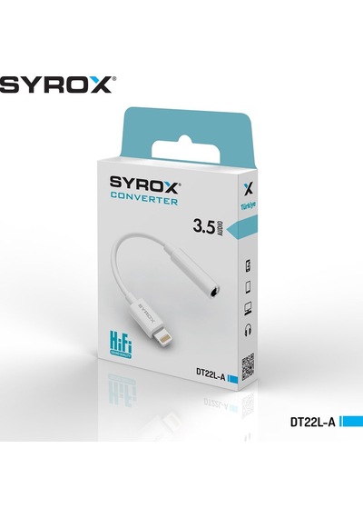 Syrox Dt22l-a Lightning Kulaklık Dönüştürücü 3.5mm Jack