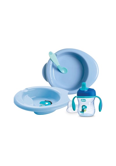 Chicco 4 Parça Beslenme Seti +6 Ay - Erkek