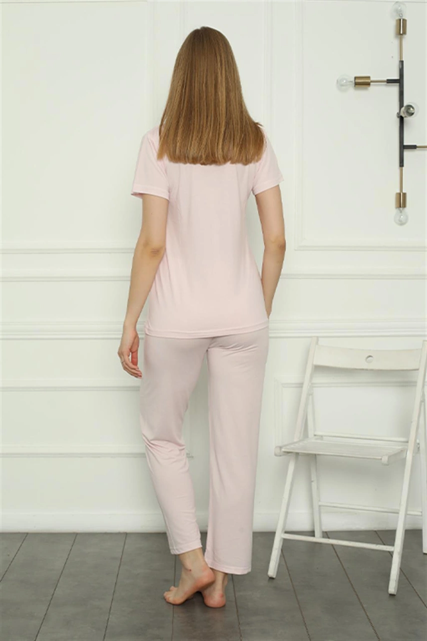 Akbeniz Kadın Penye Pijama Takım 4157 Pembe