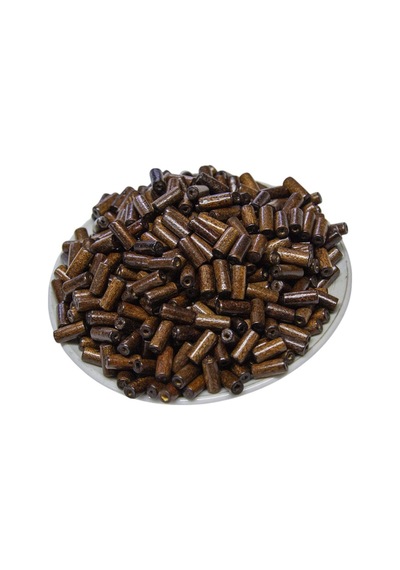 12 Mm Silindir Kahve Rengi Ahşap Boncuk 50 Gr
