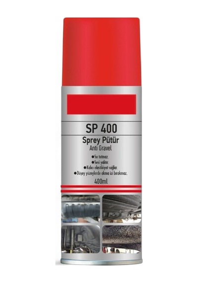 Sprey Pütür Su Tutmaz Ses Yalıtımlı Boyanabilir Kaplama Araç Araba Çamurluk Taş Darbe Koruma 400ml