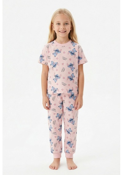 Bunny Hopp Sevimli Karakter Desenli Kız Çocuk Pijama Takımı - %100 Pamuklu Pembe Uyku Seti