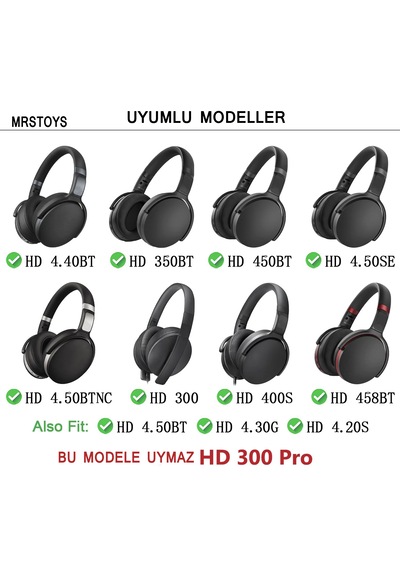 Mrstoys Sennheiser HD300 400S HD4.30 HD4.50 HD458 Uyumlu Kulaklık Pedi