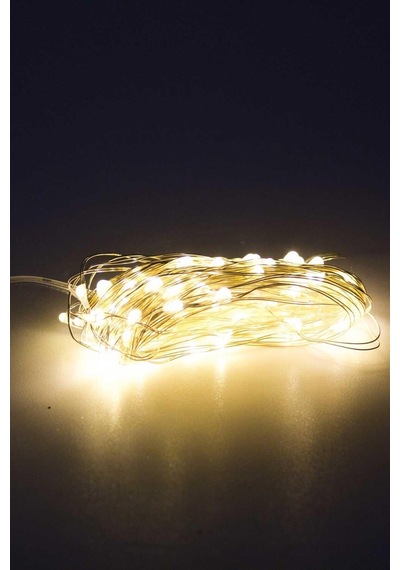 10mt Peri Günışığı 100 Led Pilli Noel Parti Yılbaşı Ağaç Dekor Aydınlatma Lamba Animasyonlu Süsleme