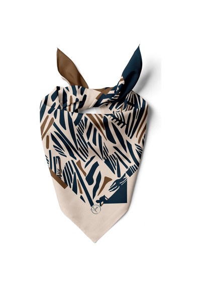 Orman Yansımaları Desen 55x55cm Bandana/fular Çok Renkli