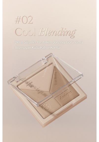 Dasique  Doğal Gölgelendirme Sunan 3'lü Kontür Paleti V Cut Blending Shading 02 Cool Blending