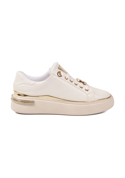 Ayakmod Beyaz Bağcıklı Taş İşlemeli Hafif Kadın Sneaker 431156 Z Beyaz