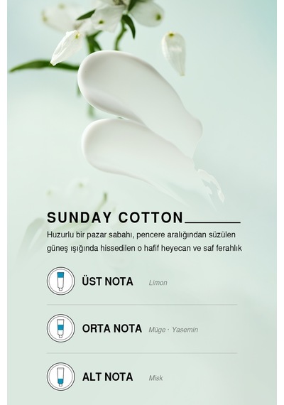 Nemlendirici, Hafif Dokulu Unisex Parfümlü El Kremi Dashu Sunday Cotton Perfume Hand Cream