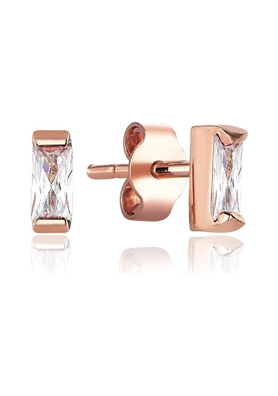 Reis Kuyumculuk T304 Swarovski Taşlı Baget  Küpe Altın  Küpe