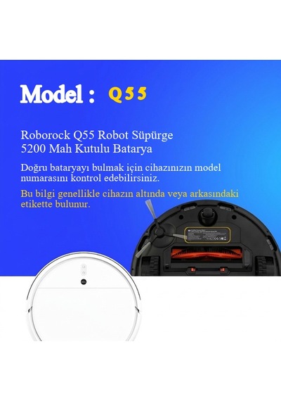 Roborock Q55 Robot Süpürge 5200 Mah Kutulu Batarya