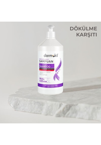 Dermokil Biotin & Caffeine Dökülme Karşıtı Şampuan 1 Litre X 2 Adet Tüm Saç Tipleri