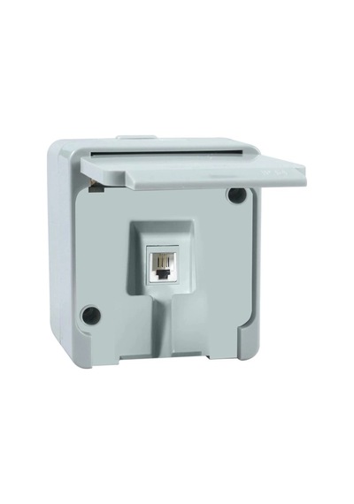 Schneıder NML4100133 Rj11 Telefon Prizi Tekli Kapaklı Gri