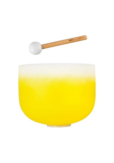Sela 30cm Kristal Singing Bowl - Plexus Chakra - Mi 432hz Seccu12e