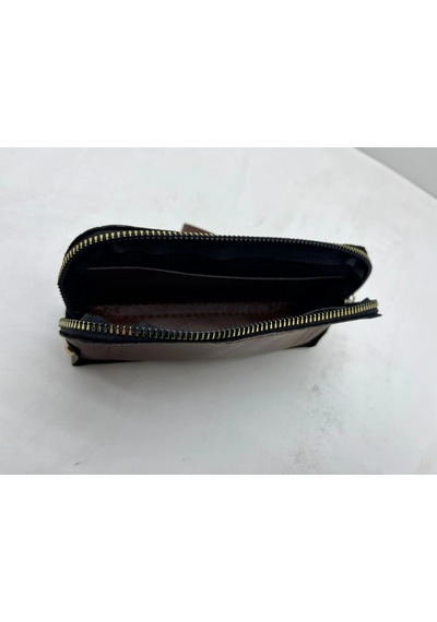 Deri Kumaş Kahve Renk 17x10 Cm Takı-makyaj Fermuarlı Çantası