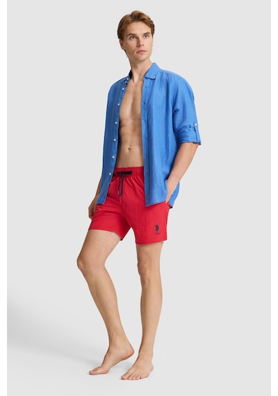 U.s. Polo Assn. Erkek Kırmızı Deniz Şortu 50322257-vr213 Rısk Red