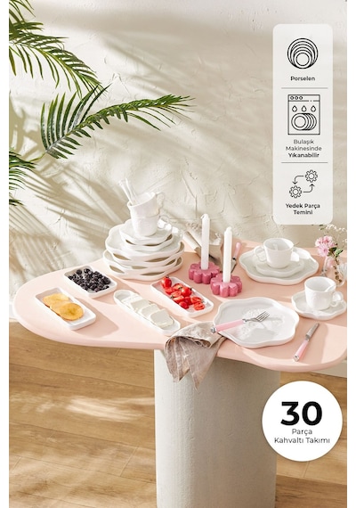 Emsan Florist 30 Parça 6 Kişilik Porselen Kahvaltı Servis Takımı