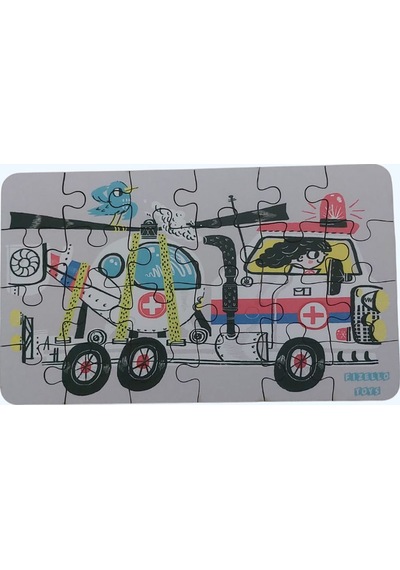 Helicopter Ambulance - Helikopter Ambulans / Small Puzzle 3-7 Yaş 24 Parça