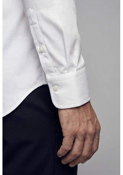 Bisse Beyaz Regular Fit Cepsiz Klasik Uzun Yaka Saten Gömlek Gmkls252185 D01