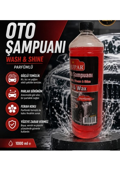 Oto Şampuanı Parfümlü Wash&shıne&wax