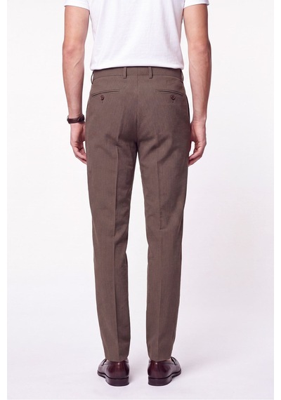 Comfort Fit Rahat Kalıp Pileli Esnek Pamuklu Çizgili Camel Jogger Pantolon P 1218 Comfort Fit Rahat Kalıp Pileli Esnek Pamuklu Çizgili Camel Jogger Pantolon P 1218