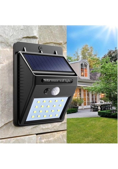 Solar Güneş Enerjili Şarj Olabilen 20 Ledli Bahçe Lambası