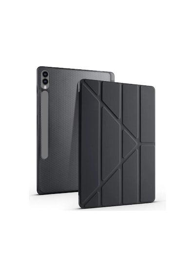 Galaxy Uyumlu Tab S9 Plus Kılıf Zore Tri Folding Kalem Bölmeli Standlı Kılıf
