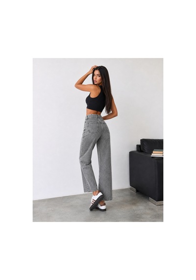 Bluemarlin Kar Siyah Tam Kalıp Yan Parçalı Jeans Baggy Denim/kot Pantolon Karsiyah
