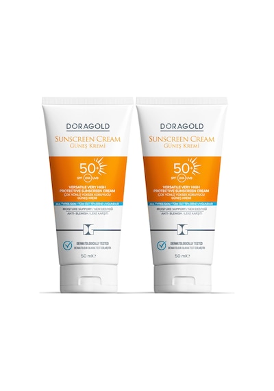 Doragold SPF 50+ Leke Karşıtı Çok Yönlü Güneş Kremi 2 x 50 ML