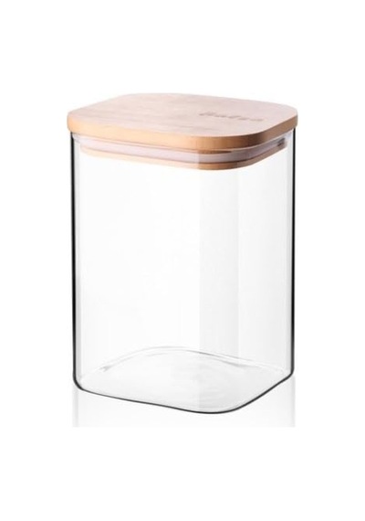 Deconox 900ml Sızdırmaz Vakumlu Bambu Kapaklı Borosilikat Cam Kavanoz Hava Geçirmez & Dayanıklı Gıda Saklama Kabı 10cm X 13cm 2.8 L