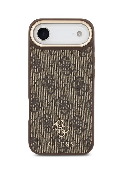 Apple Uyumlu iPhone 17 Air Guess Lisanslı 4g Yazı Logolu Kılıf&ekran&lens Koruyucu 3in1 Aksesuar Seti Kahverengi Kahverengi