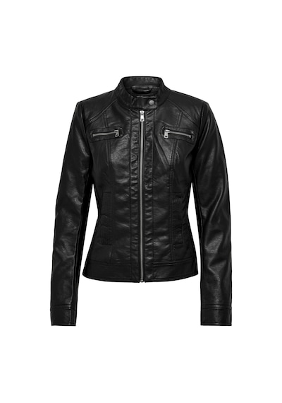 Only Kadın Siyah Deri Ceket Onlbandit Faux Leather Biker 15081400-blk 001