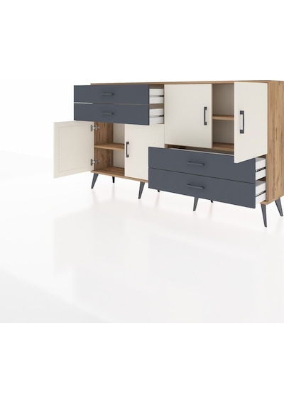 Arges Konsol 3 Raflı 4 Çekmeceli 4 Kapaklı 176x30x99 Çam-aytaşı/a Çam-aytaşı/antrasit Arges Konsol 3 Raflı 4 Çekmeceli 4 Kapaklı 176x30x99 Çam-aytaşı/a Çam-aytaşı/antrasit
