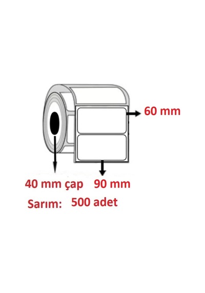 Özsaraç Etiket Eco Termal Etiket 60 x 90 MM 500'lü Sarım