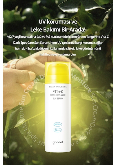 Leke Karşıtı Serum Güneş Kremi Goodal Green Tangerine Vita C Dark Spot Care Sun Serum Spf50+ Pa++++
