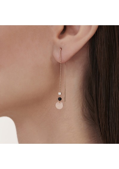 Altınbaş Pırlanta Spinel Taşlı Küpe INT137P-14K