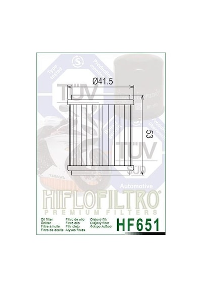 Hiflo Hf651 2012-2022 Ktm 690 Smc R Uyumlu Yağ Filtresi 1.filtre