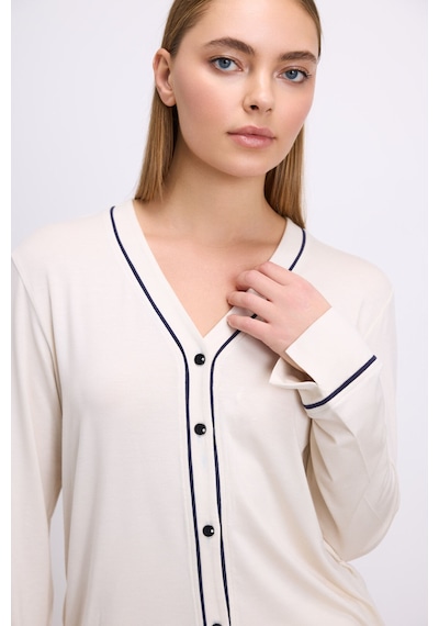 Man11614-1016 Anil Ev Giyim Anıl Kadın Uzun Kollu Düğmeli Tencel Pijama Takımı Yumuşak, Nefes Alabilen Tasarım 11614 Fil Dişi Man11614-1016 Anil Ev Giyim Anıl Kadın Uzun Kollu Düğmeli Tencel Pijama Takımı Yumuşak, Nefes Alabilen Tasarım 11614 Fil Dişi